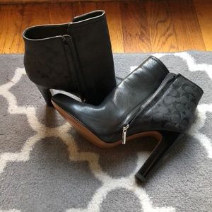 COACH grey booties 6.5 NWOT